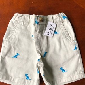NWT khaki shorts with dinosaurs